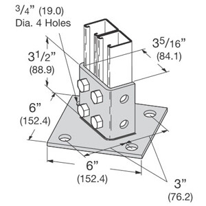 BLINE1 B281GRN POST BASE