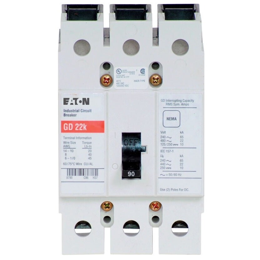 CHD GD3090 GD 3P 90A CIRCUIT BKR