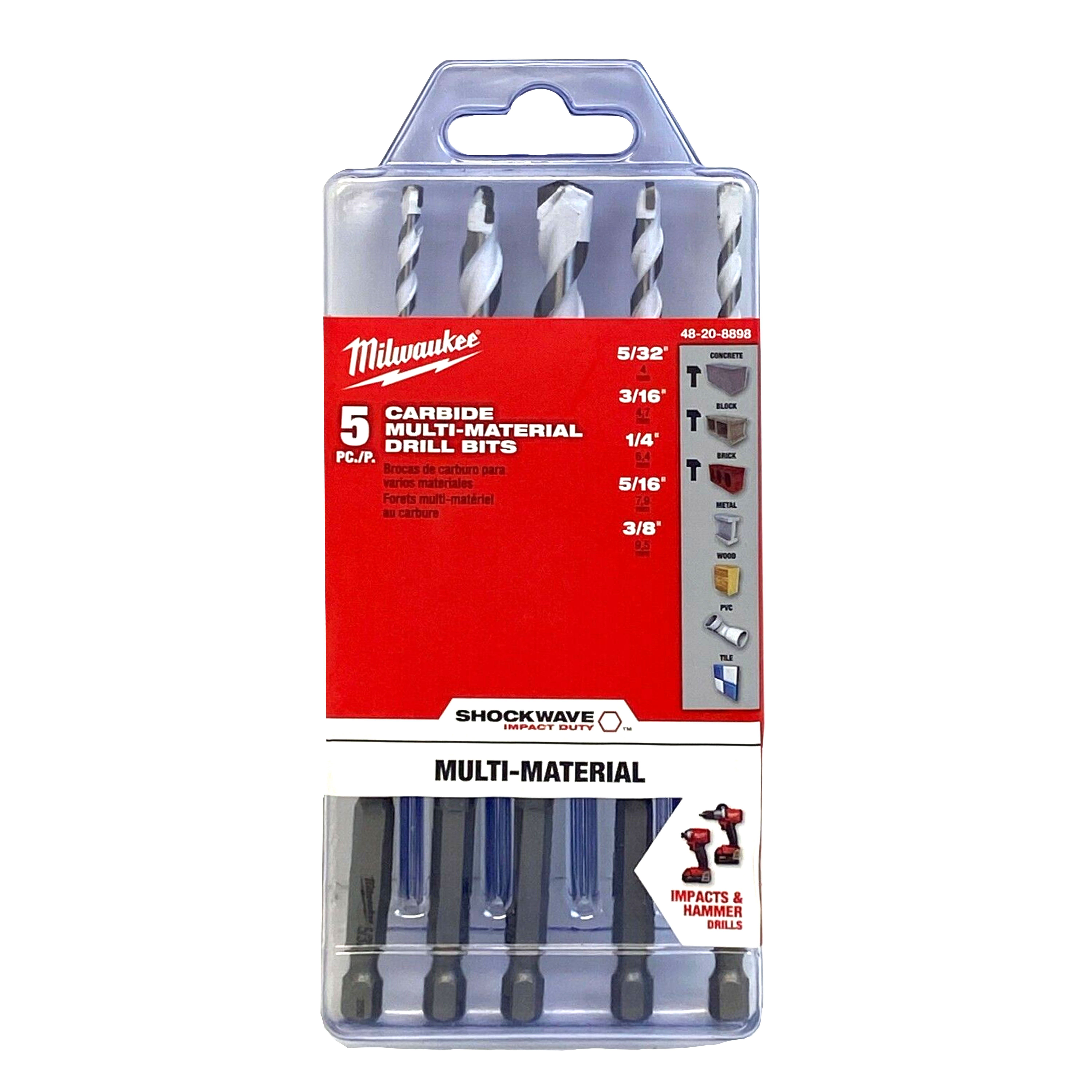 MILW 48-20-8898 DRILL BIT SET TILE