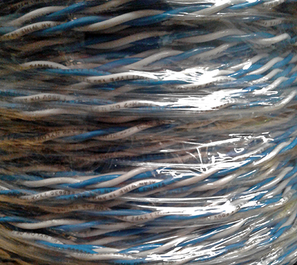 Wire 14/2 Solid Twisted UnJacketed BL/WT Wire 14/2 Solid Twisted UnJacketed BL/WT