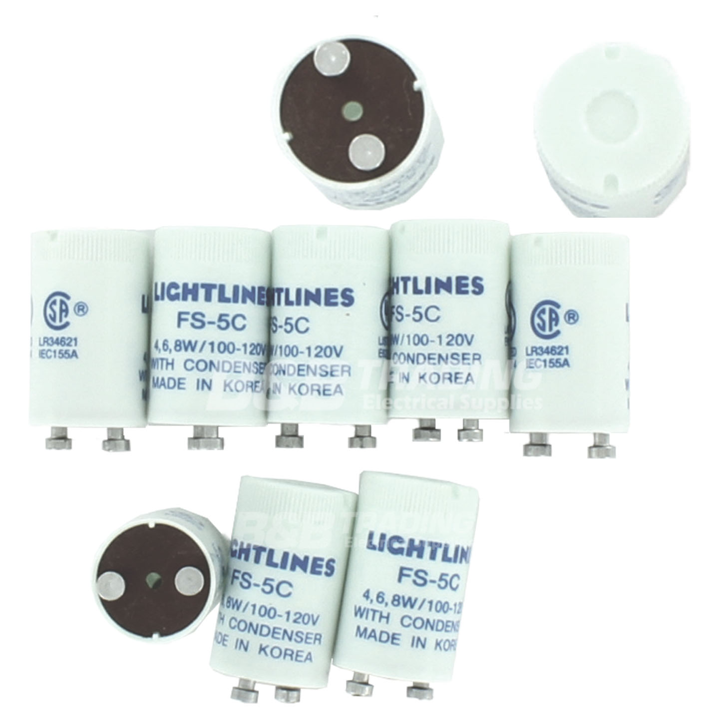 FS-5C2-PIN FLUOR. STARTER WITH CONDESER FS-5C2-PIN FLUOR. STARTER WITH CONDESER