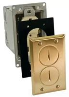 RACO 6500BR-5 DUP REC FLR BOX BRASS