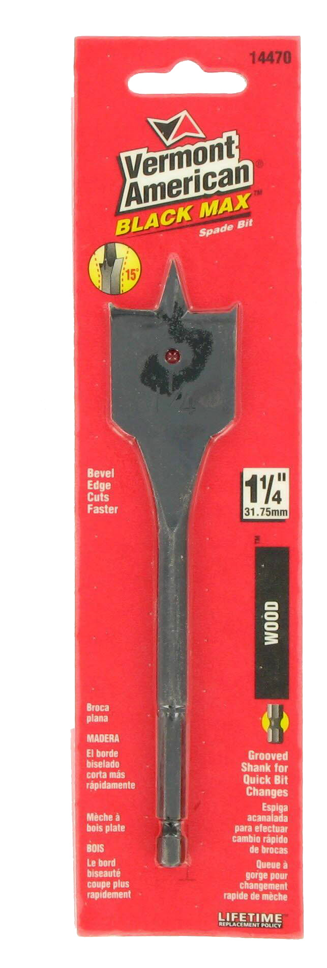VERMONT AMER.1-1/4-" Self Feed Spade Bit