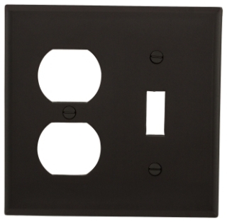 CWD 5138BK 2G SW/DPLX RCPT PLATE