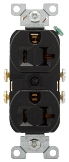 CWD CR20BK BLK 20A 125V DPLX RCPT
