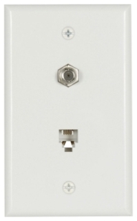 CWD 3535-4W FLSH MNT JACK & COAX