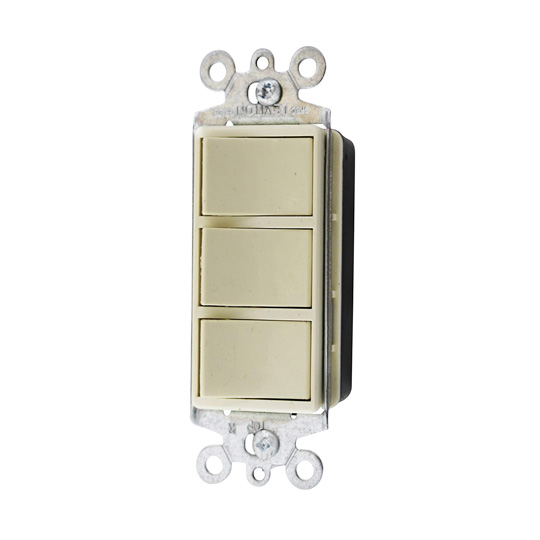 LEV 1755-ASP SP Decora Triple Rocker LEV 1755-ASP SP Decora Triple Rocker