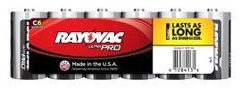 RAYOVAC ALC-6 SZ C ALK IND BAT