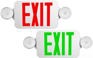 MOR 73040 RED COMBO EXIT EMER LIGHT