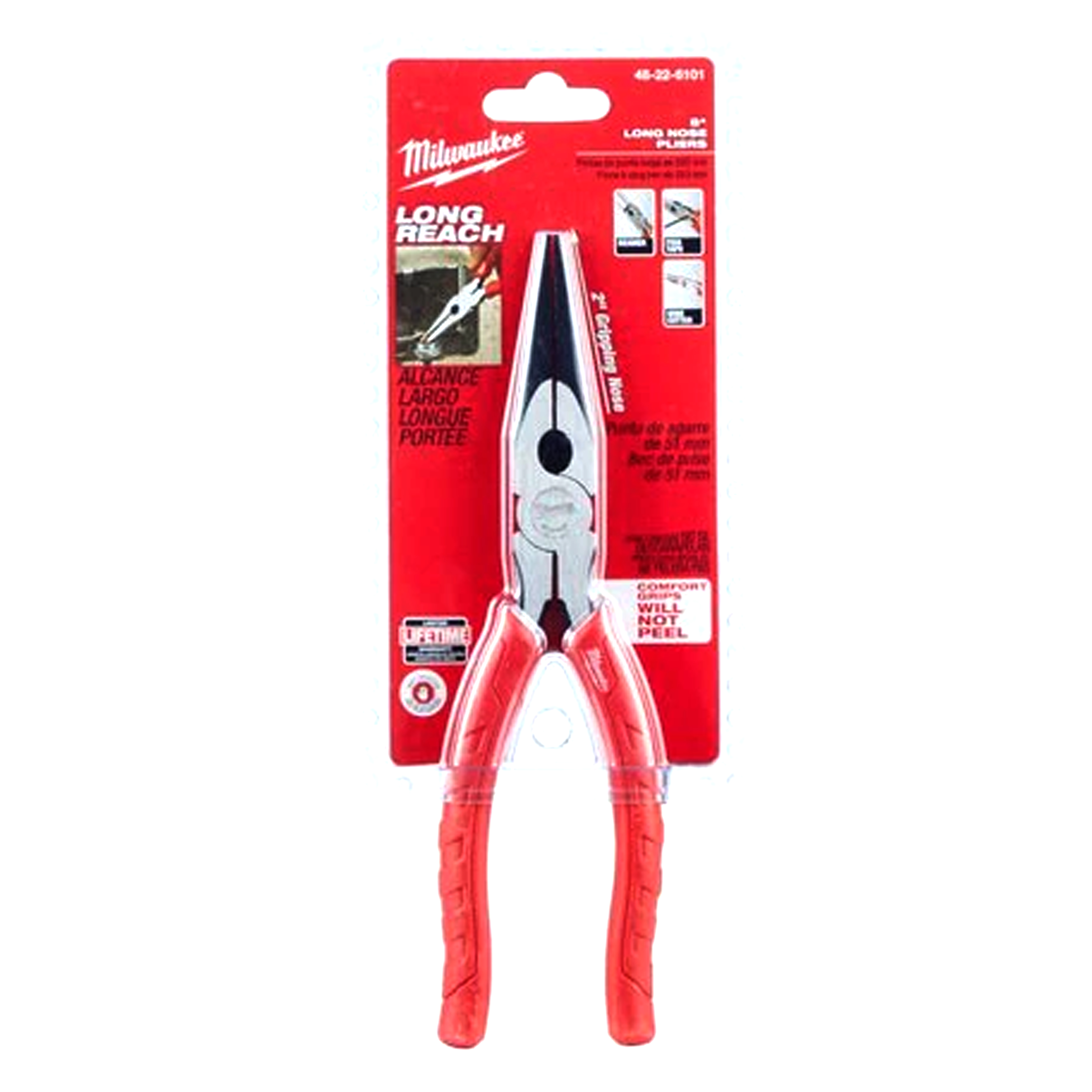 MILW 48-22-6101 LONG-NOSE PLIERS MILW 48-22-6101 LONG-NOSE PLIERS