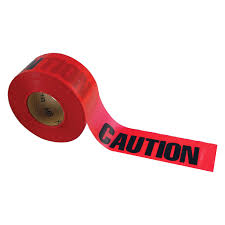 TAPE CAUTION RED 3-IN 1000FT
