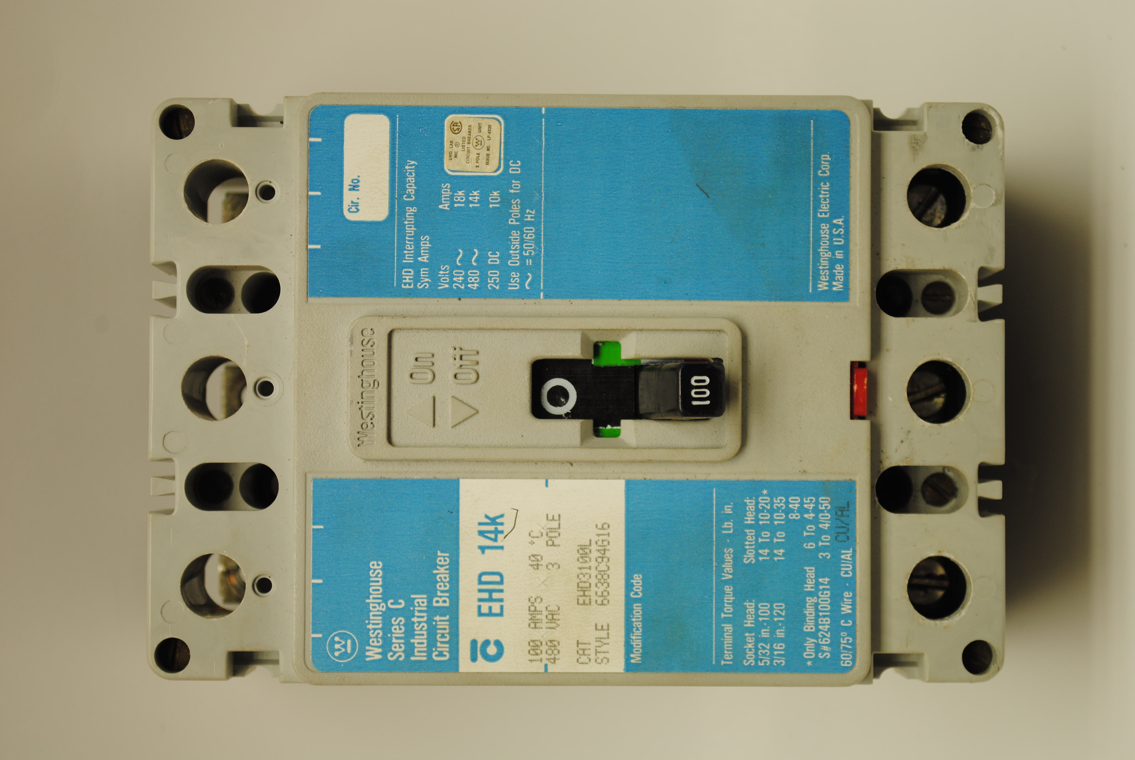 CHD EHD3100L USED TYPE EHD BREAKER 3P