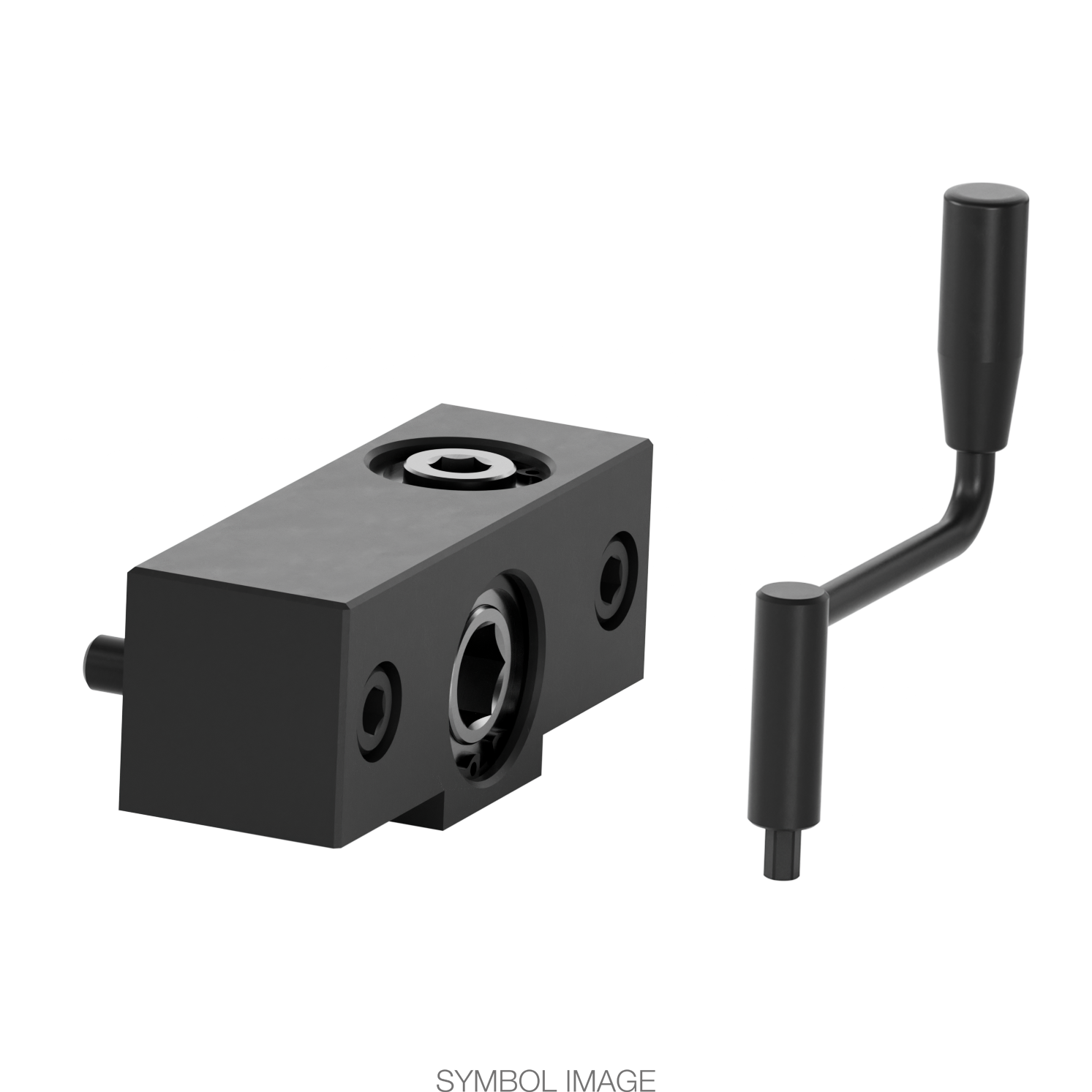 Winkelantrieb mit Handkurbel
für HILMA.NC 160