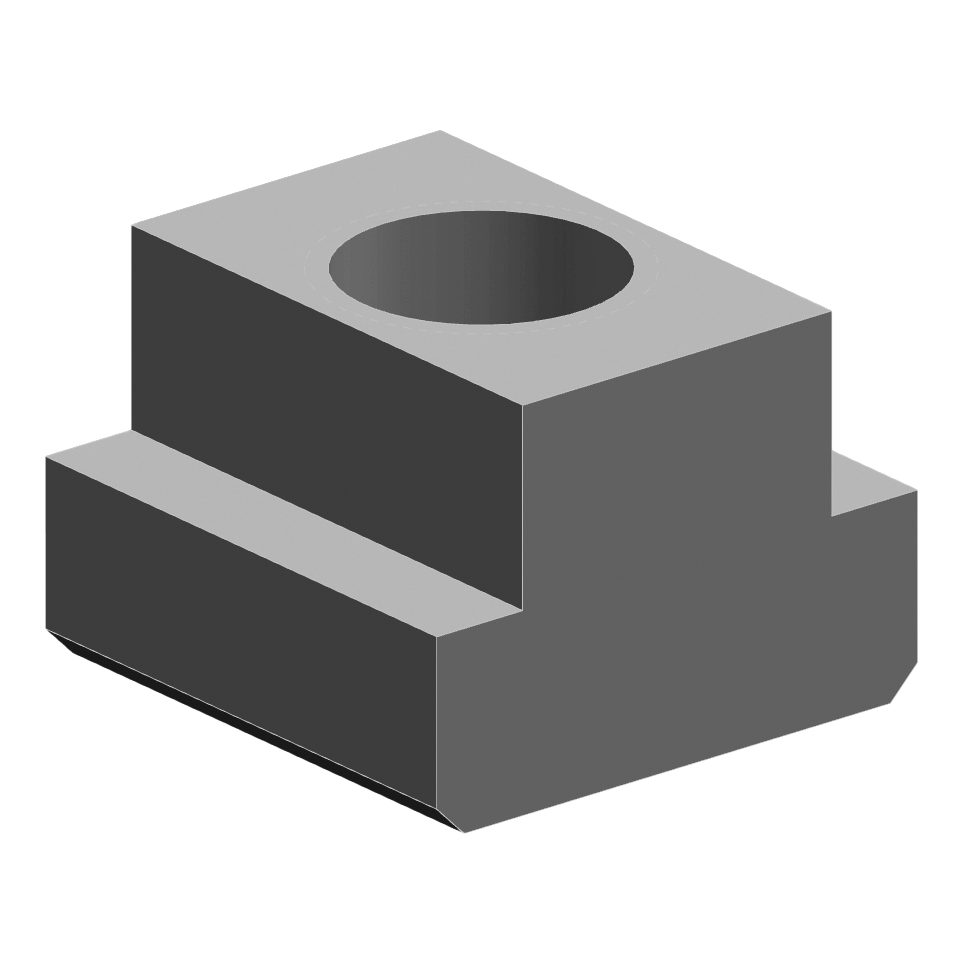 Muttern für T-Nuten, DIN 508, M12, B=18 mm