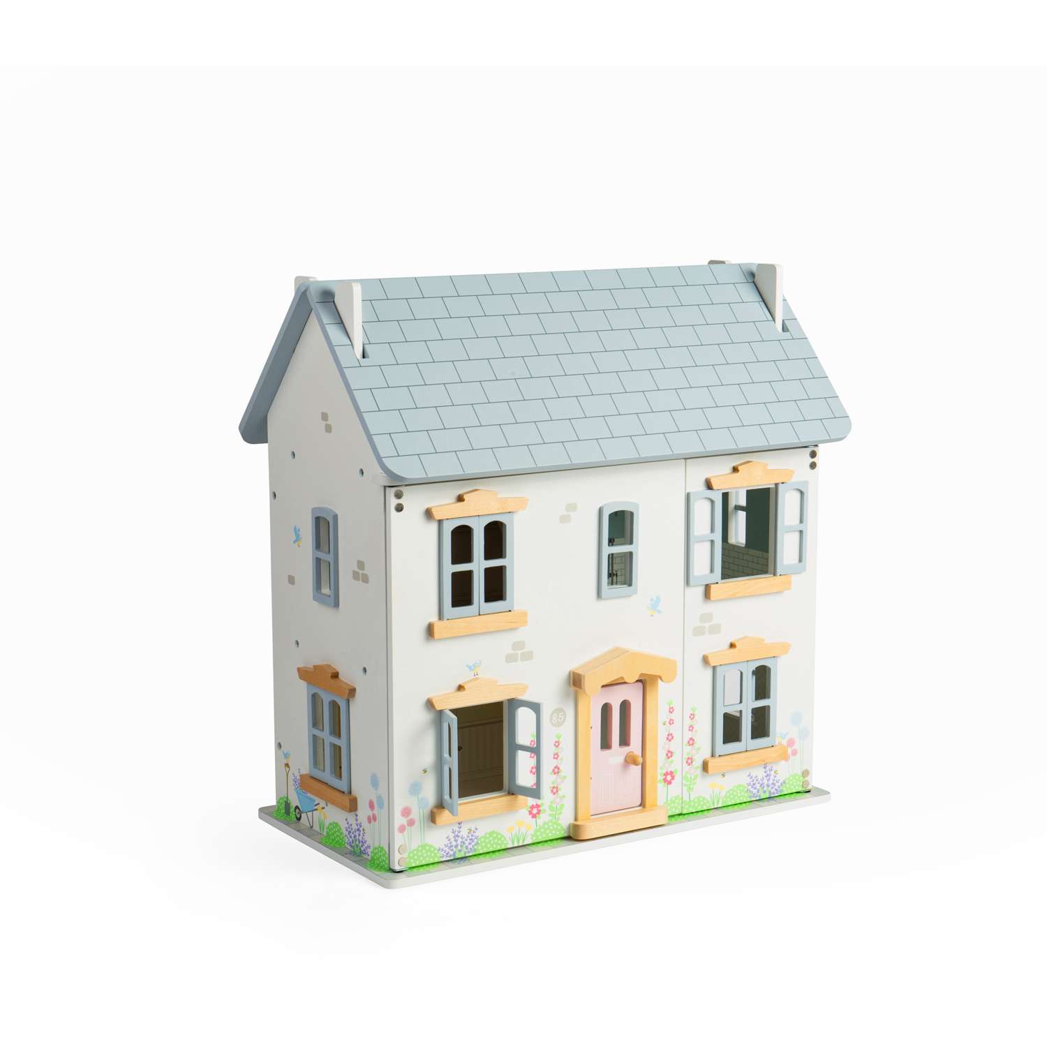 Casa de muñecas Bigjigs Toys Summer Cottage - Casa de muñecas de madera para niños pequeños y niños - Imagen 1 de 8