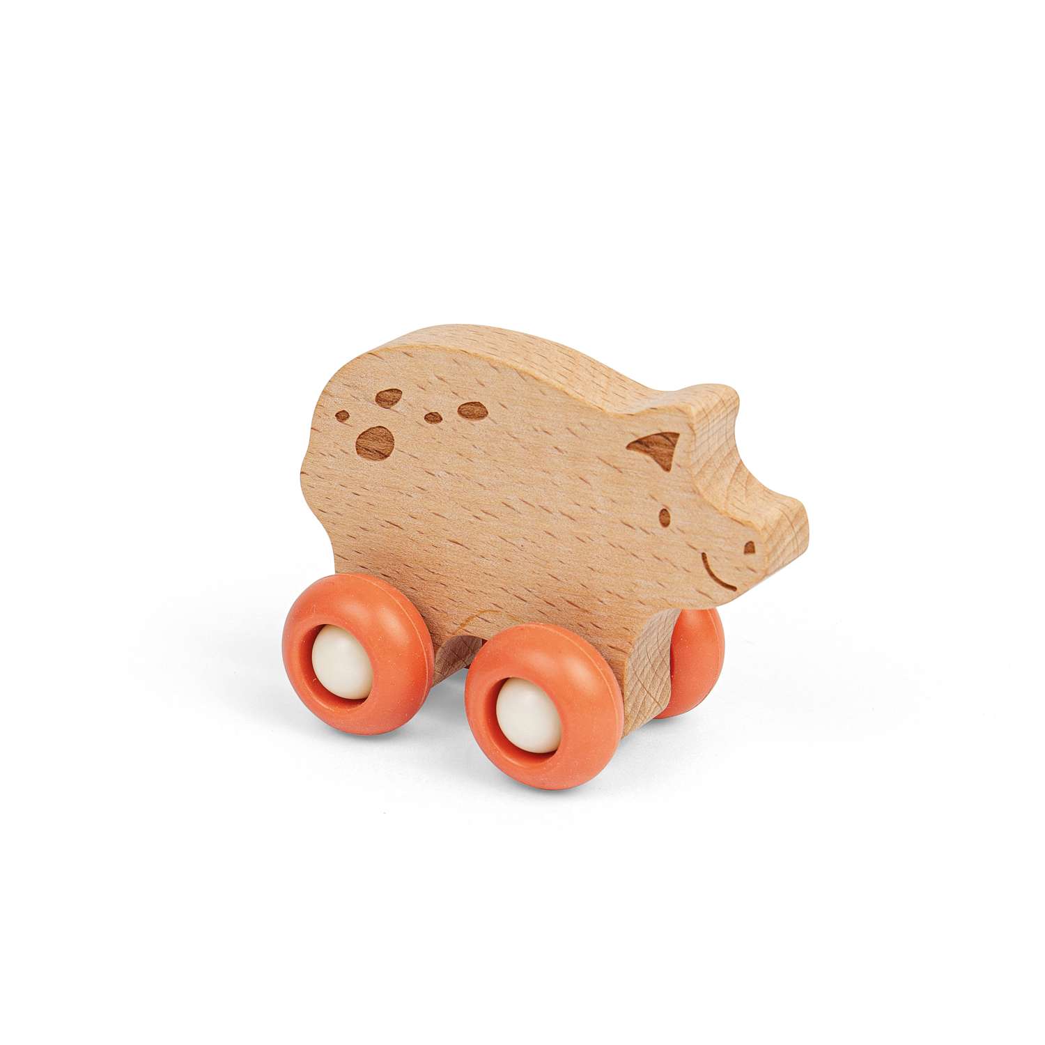 Bigjigs Toys Animal de granja con ruedas - Juguete de madera para niños - Imagen 4 de 7