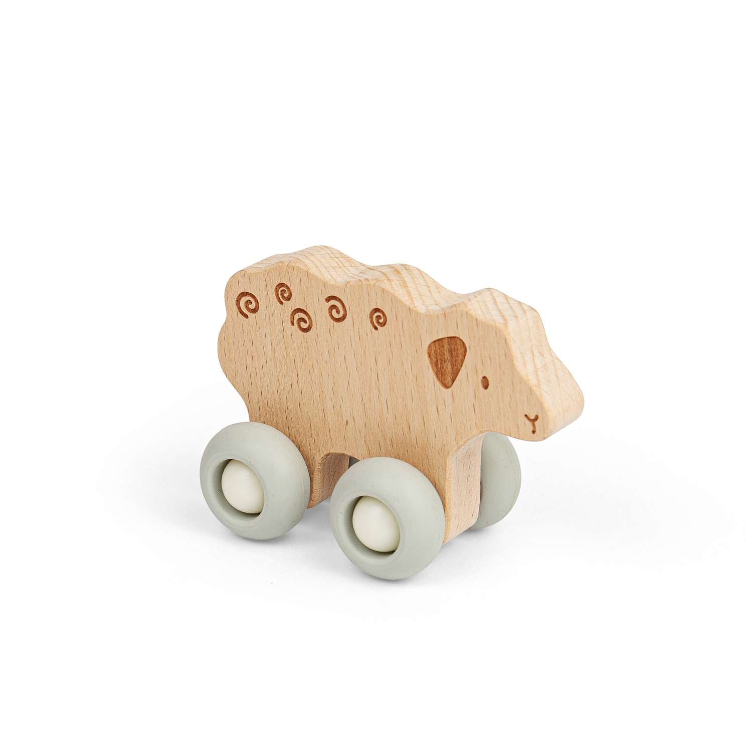 Bigjigs Toys Animal de granja con ruedas - Juguete de madera para niños - Imagen 6 de 7