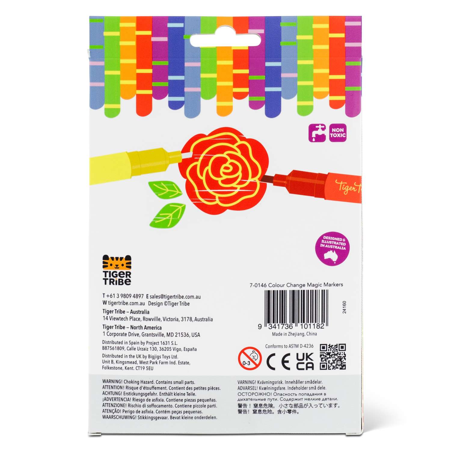 Marcadores mágicos Tiger Tribe cambio de color - Juego de 6 rotuladores de doble punta para niños - Imagen 6 de 7
