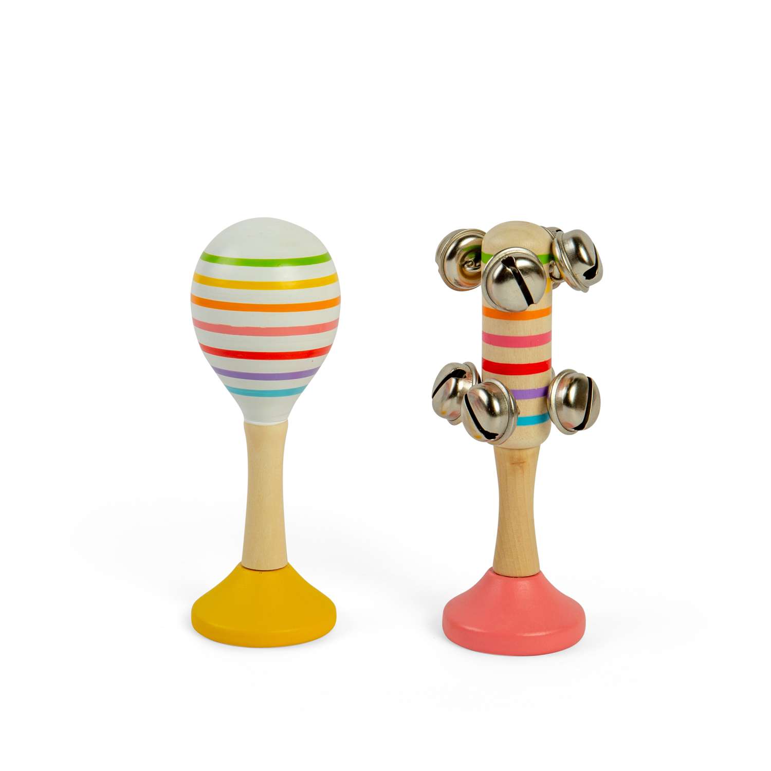 Juego de coctelera musical Bigjigs Toys - Maraca de madera y palo de campana instrumentos para niños - Imagen 7 de 7