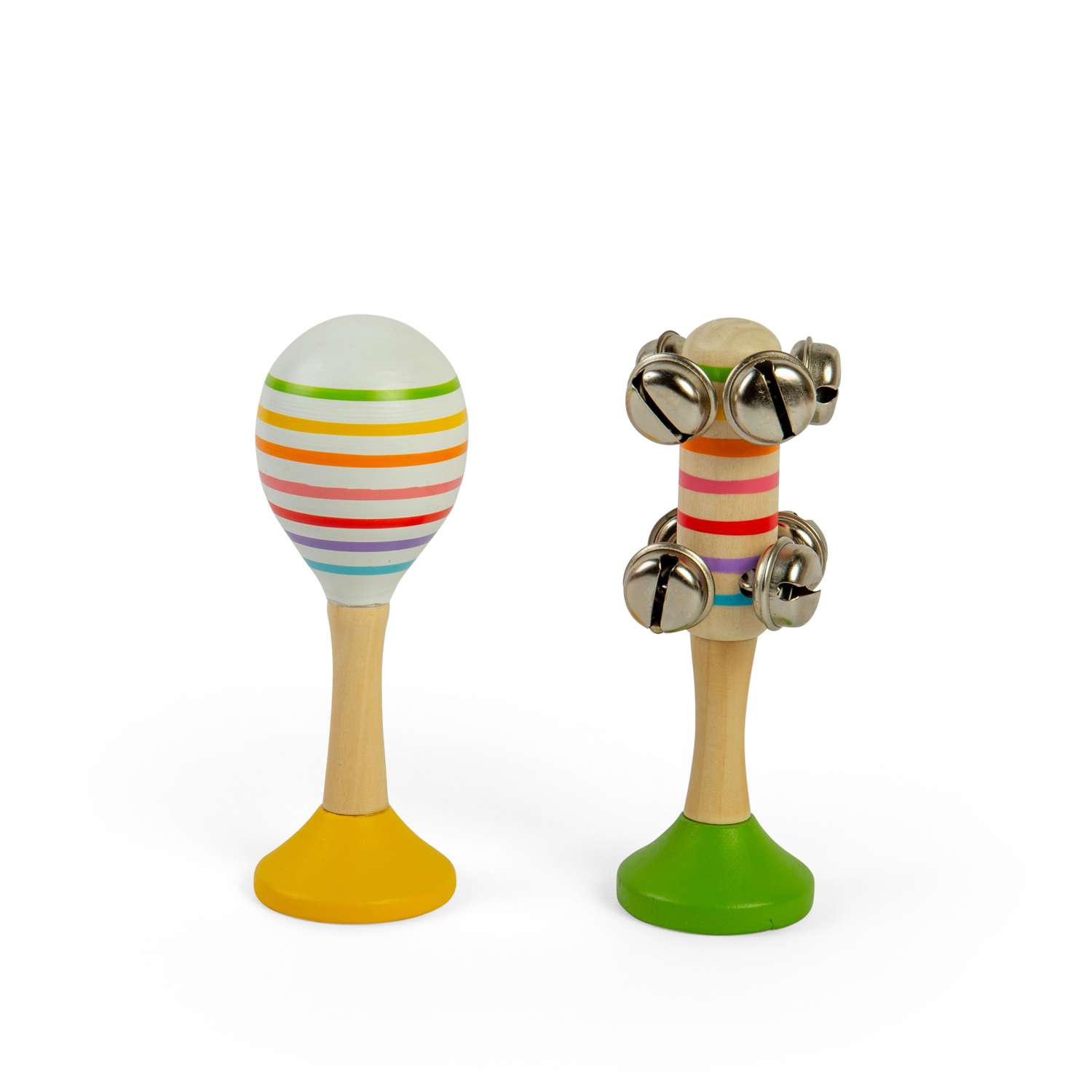 Juego de coctelera musical Bigjigs Toys - Maraca de madera y palo de campana instrumentos para niños - Imagen 6 de 7