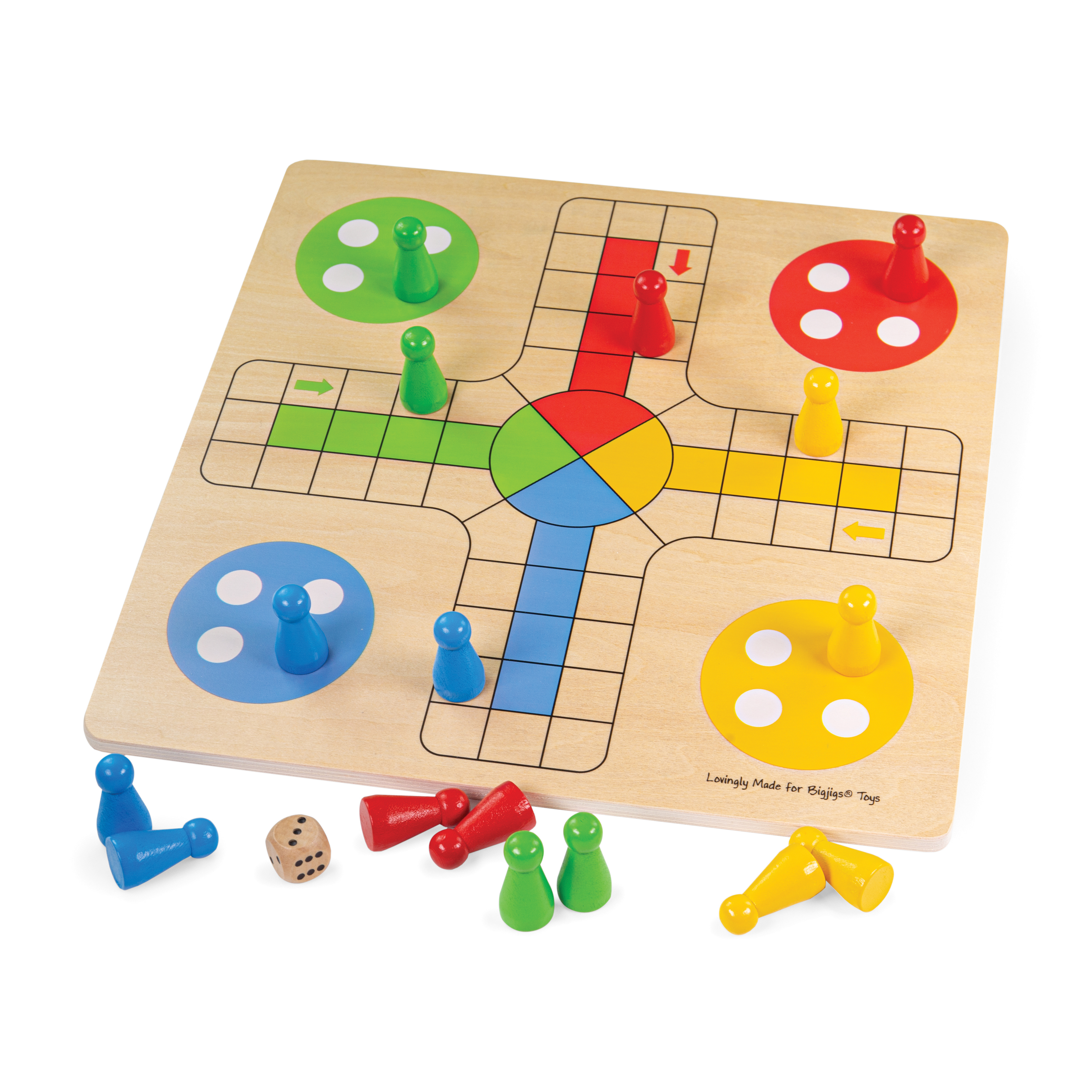 Bigjigs Toys Bingo Tradicional - Juego De Mesa De Madera Para 4 Jugadores, A Partir De 3 Años, 105 Piezas