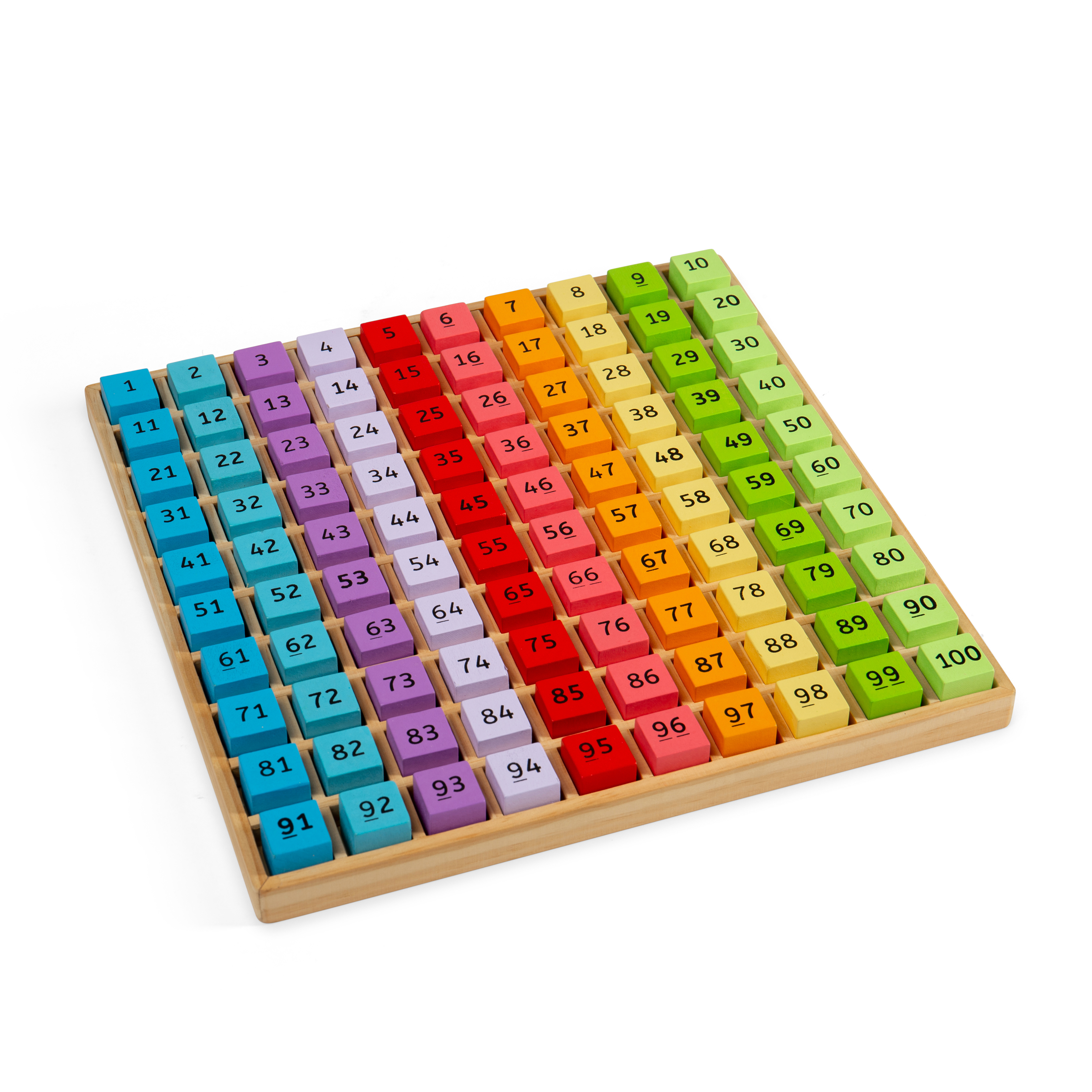 Bigjigs Toys Wooden Number Tray, Kids Maths Toy, Educational Game