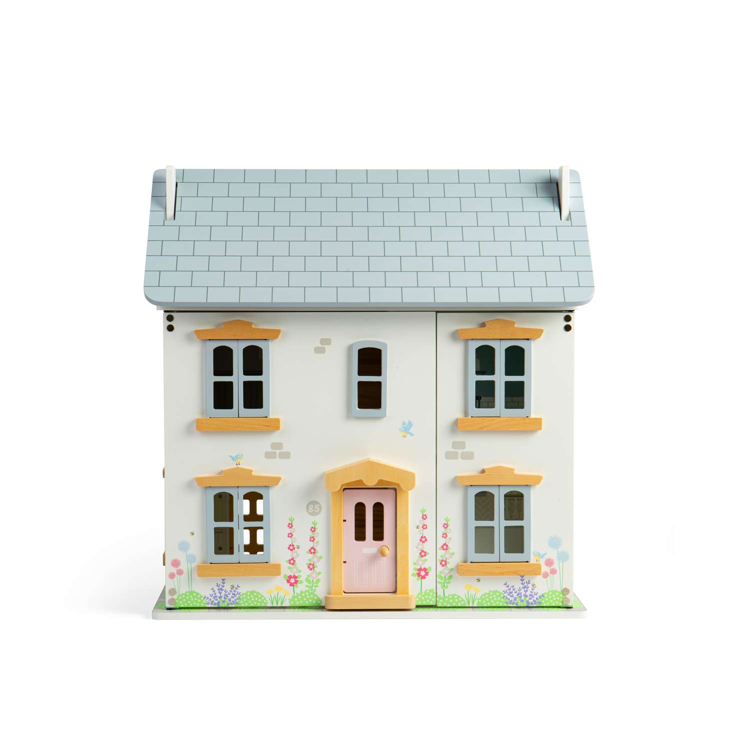 Casa de muñecas Bigjigs Toys Summer Cottage - Casa de muñecas de madera para niños pequeños y niños - Imagen 5 de 8