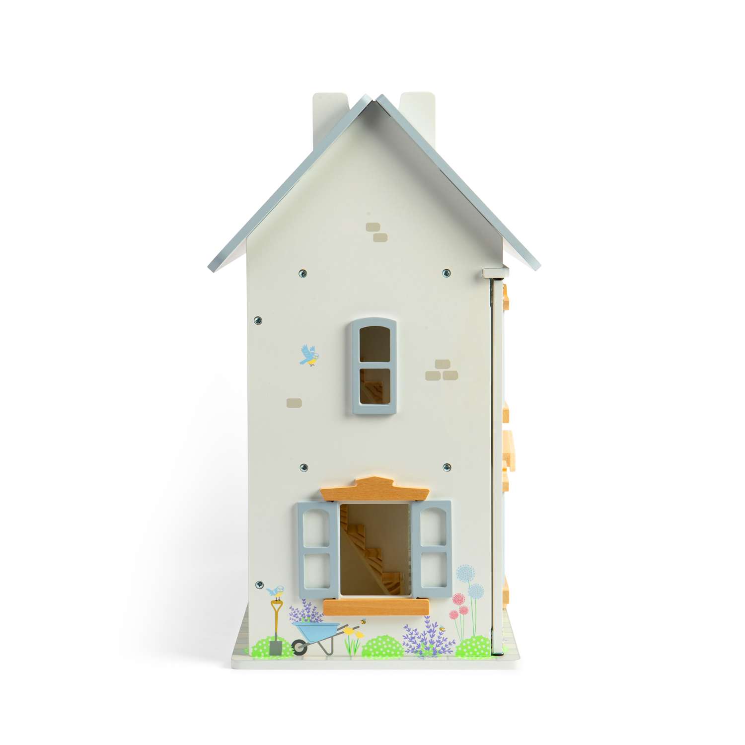 Casa de muñecas Bigjigs Toys Summer Cottage - Casa de muñecas de madera para niños pequeños y niños - Imagen 4 de 8