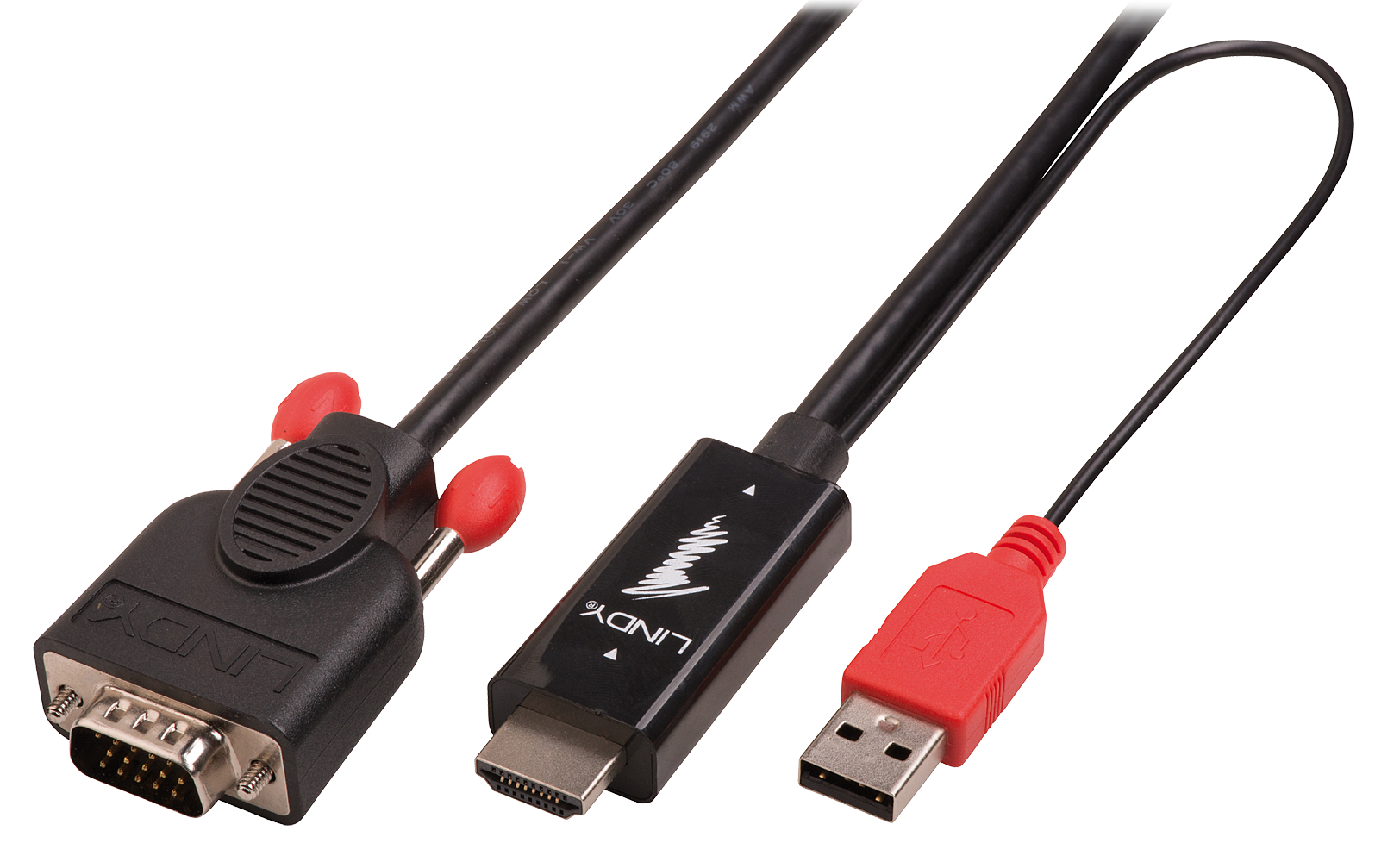 Câble HDMI vers VGA, 2m Connecte une source HDMI à un afficheur