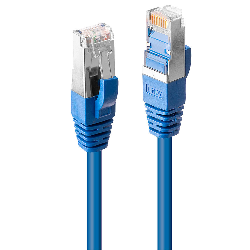 Câble réseau Bleu Cat.6 S/FTP LSZH, 7.5m RJ45, M/M, 250MHz, 100% cuivre, 26AWG
