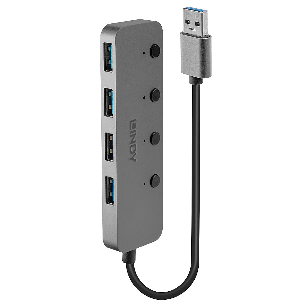 Hub USB 3.0, 4 Ports 4 ports USB additionnels avec bouton On/