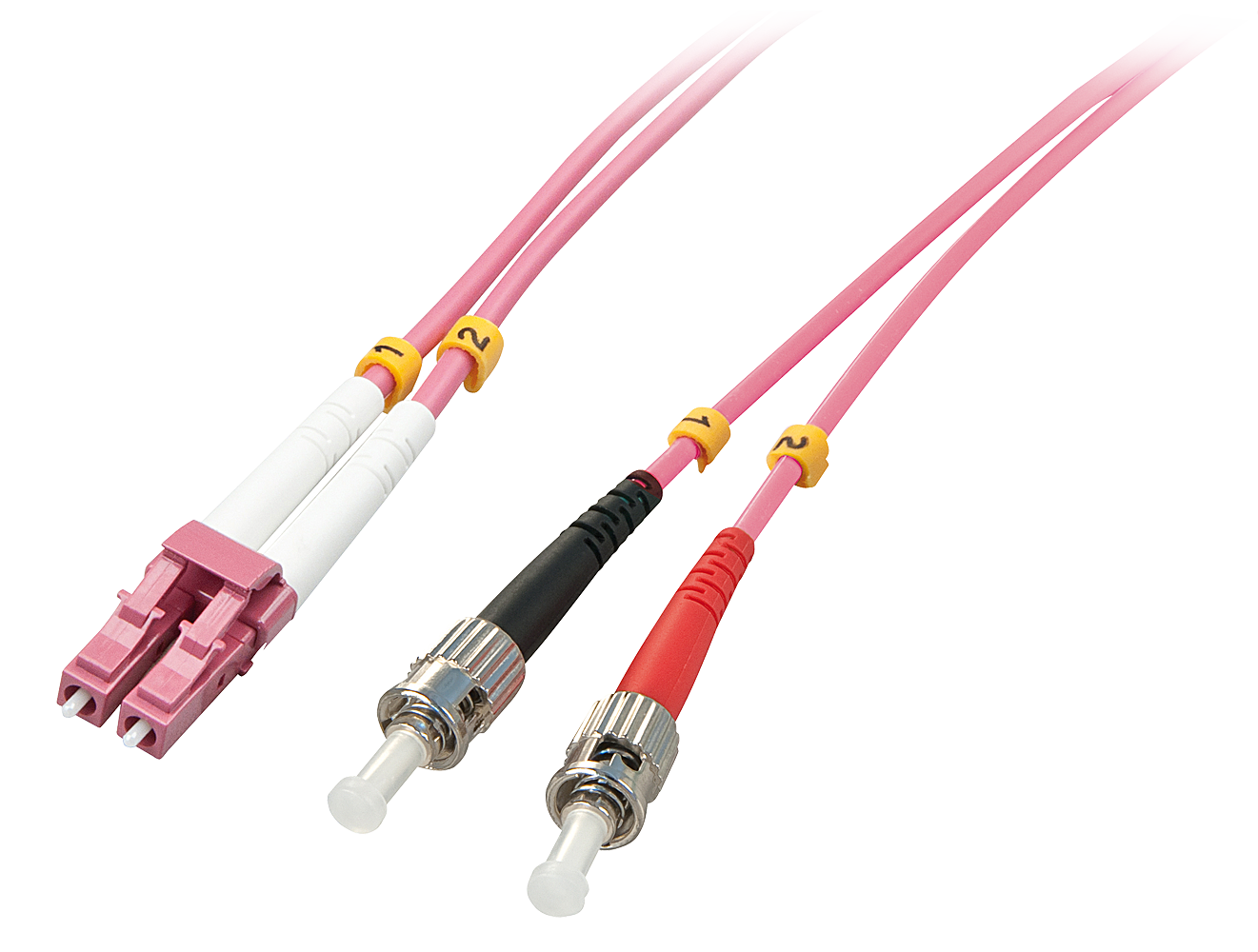 Fibre Optique Duplex LC/ST OM4, 1m Fibre optique 50/125µm Multimode