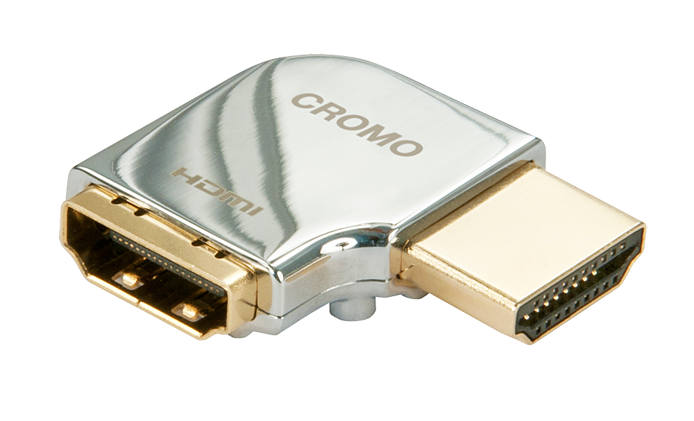 Coude HDMI CROMO®, 90° à droite Cet adaptateur coudé à 90°  permet de br
