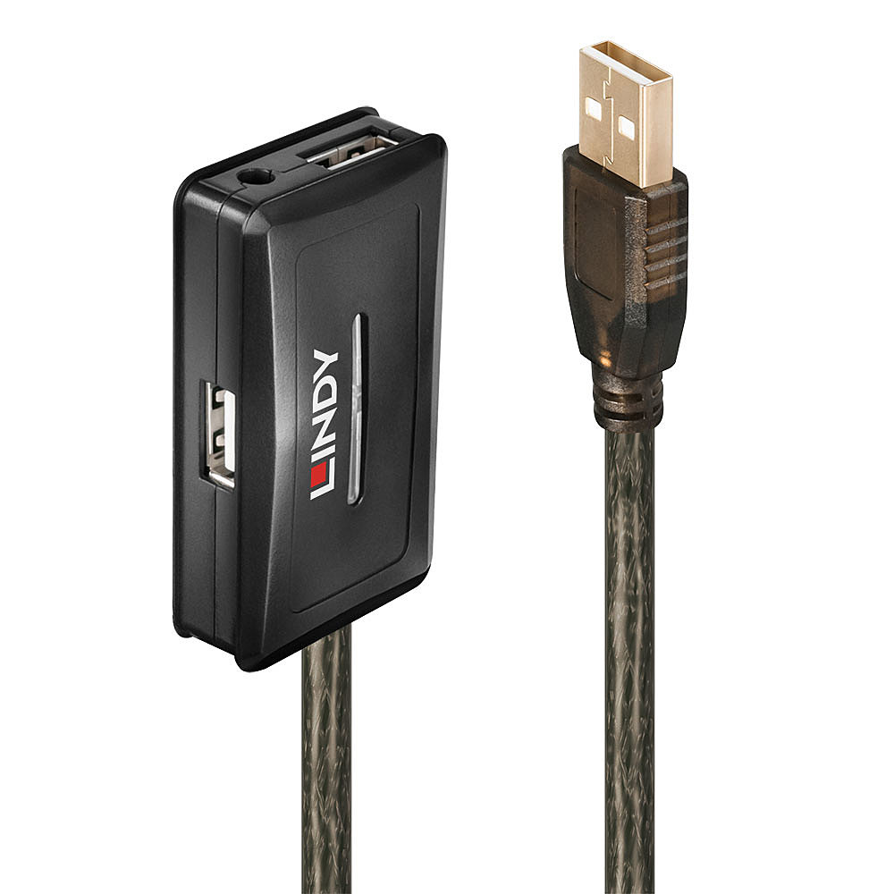 Rallonge Active USB 2.0 avec Hub, 10m Rallonge 10m pour jusqu'à 4 périphérique