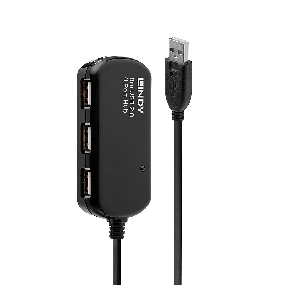 Rallonge active USB 2.0 Pro avec Hub 4 ports, 8m