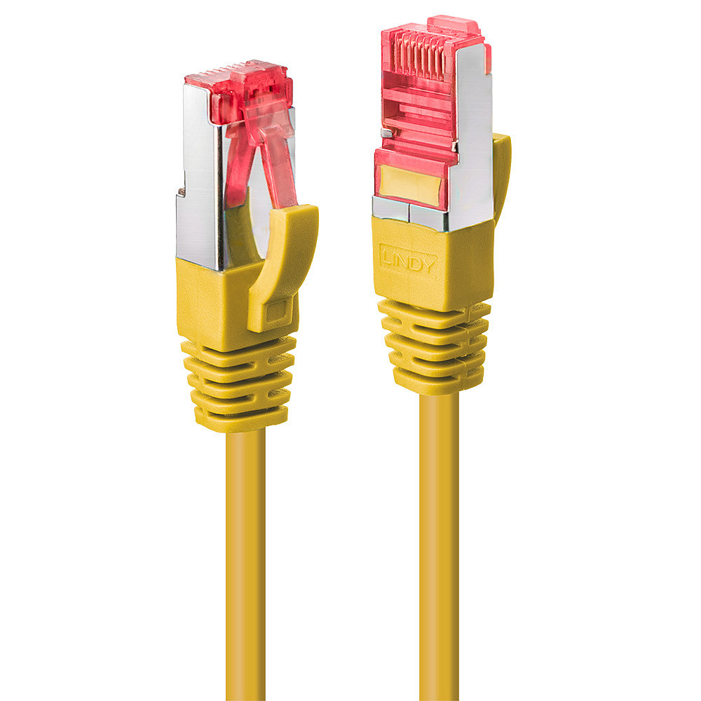 Câble réseau Jaune Cat.6 S/FTP, 0.3m RJ45, M/M, 250MHz, 100% cuivre, 27AWG