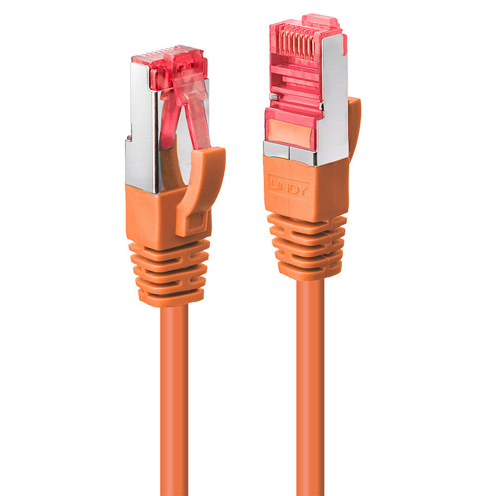Câble réseau Orange Cat.6 S/FTP, 0.3m RJ45, M/M, 250MHz, 100% cuivre, 27AWG