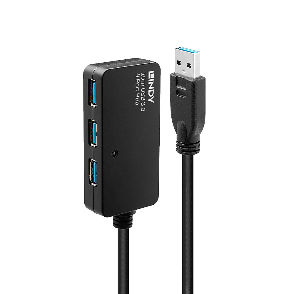 Rallonge active USB 3.0 Pro 10m avec Hub 4 ports