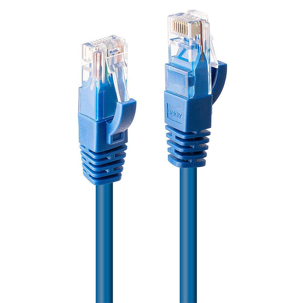 Câble réseau Bleu Cat.6 U/UTP, 0.3m RJ45, M/M, 250MHz, 100% Cuivre