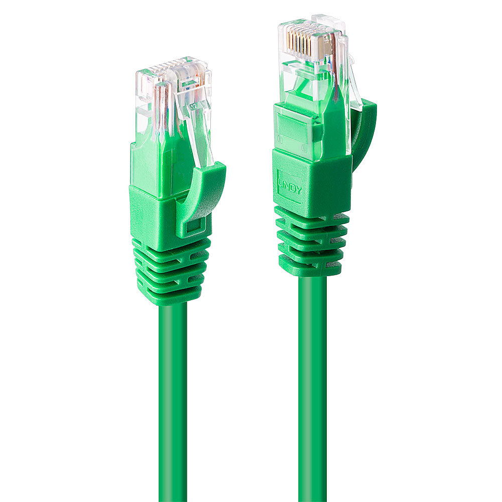 Câble réseau Vert Cat.6 U/UTP, 0.3m RJ45, M/M, 250MHz, 100% Cuivre