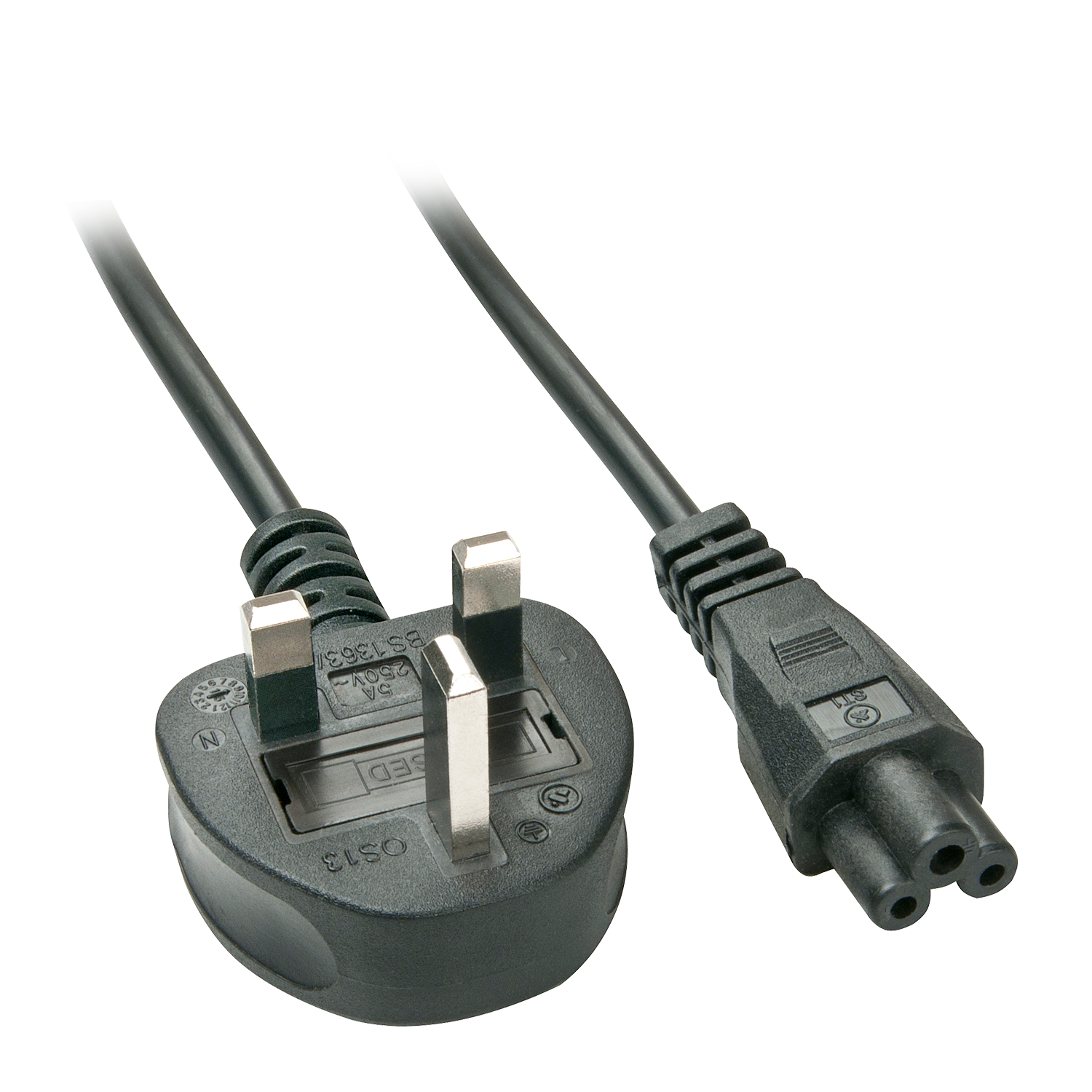 Câble secteur anglais vers IEC C5, 2m Parfait pour la connexion entre un ordin