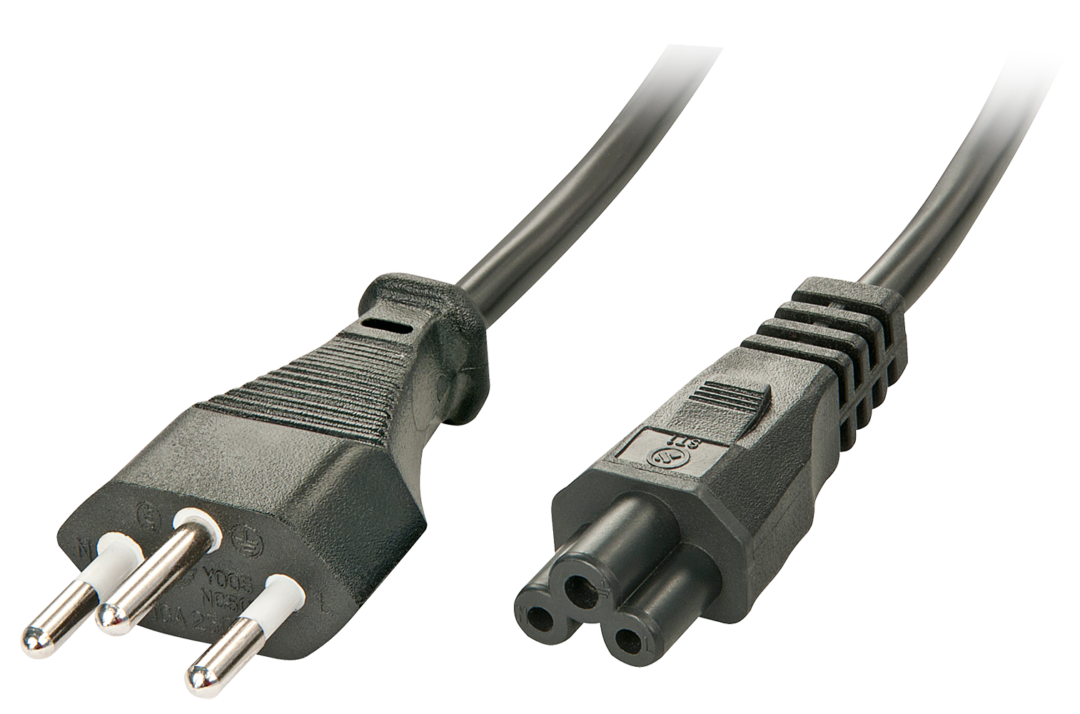 Câble secteur Suisse vers IEC C5, 2m Parfait pour la connexion entre un ordin