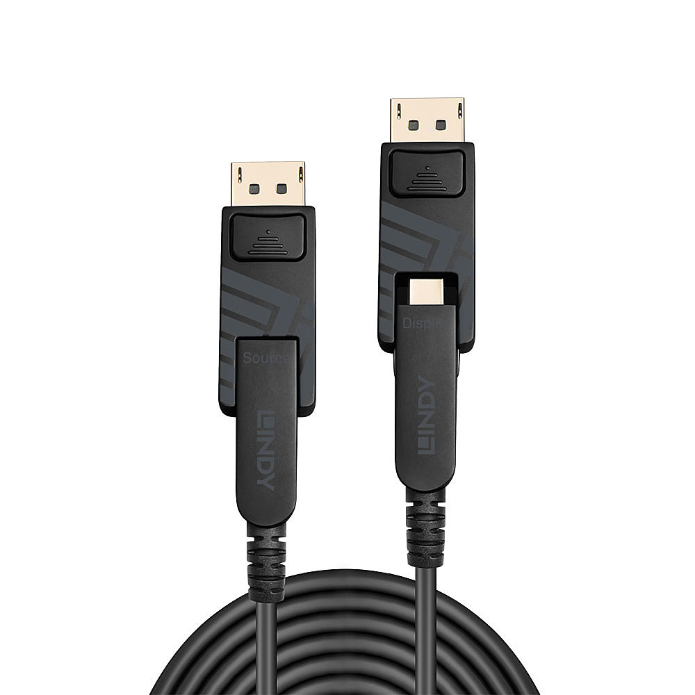 Câble Mini DisplayPort 1.4 Hybride Fibre Optique, connecteurs DP fournis, 5