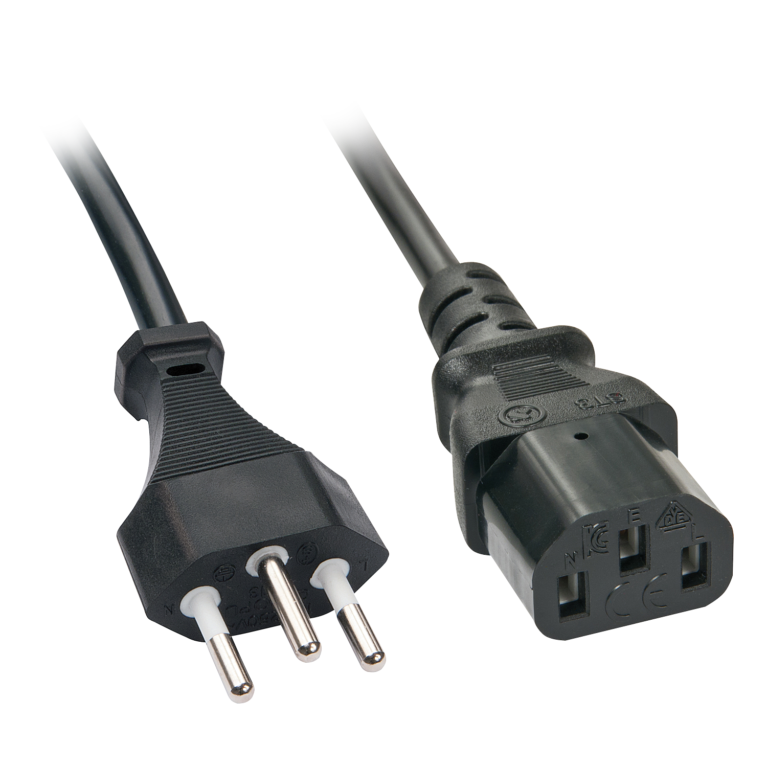 Câble secteur Suisse IEC, 3m Parfait pour les connexions entre ordina