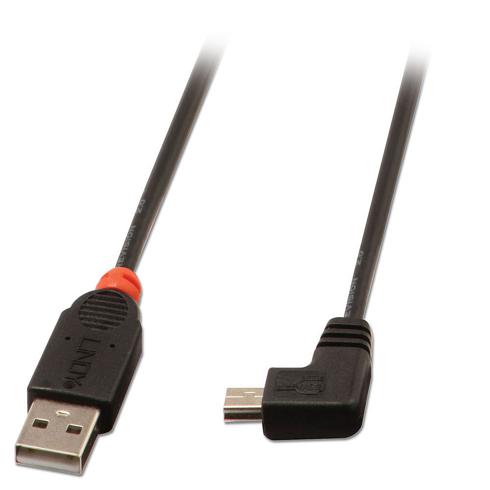 Câble USB 2.0 type A / mini-B coudé, 0.5m