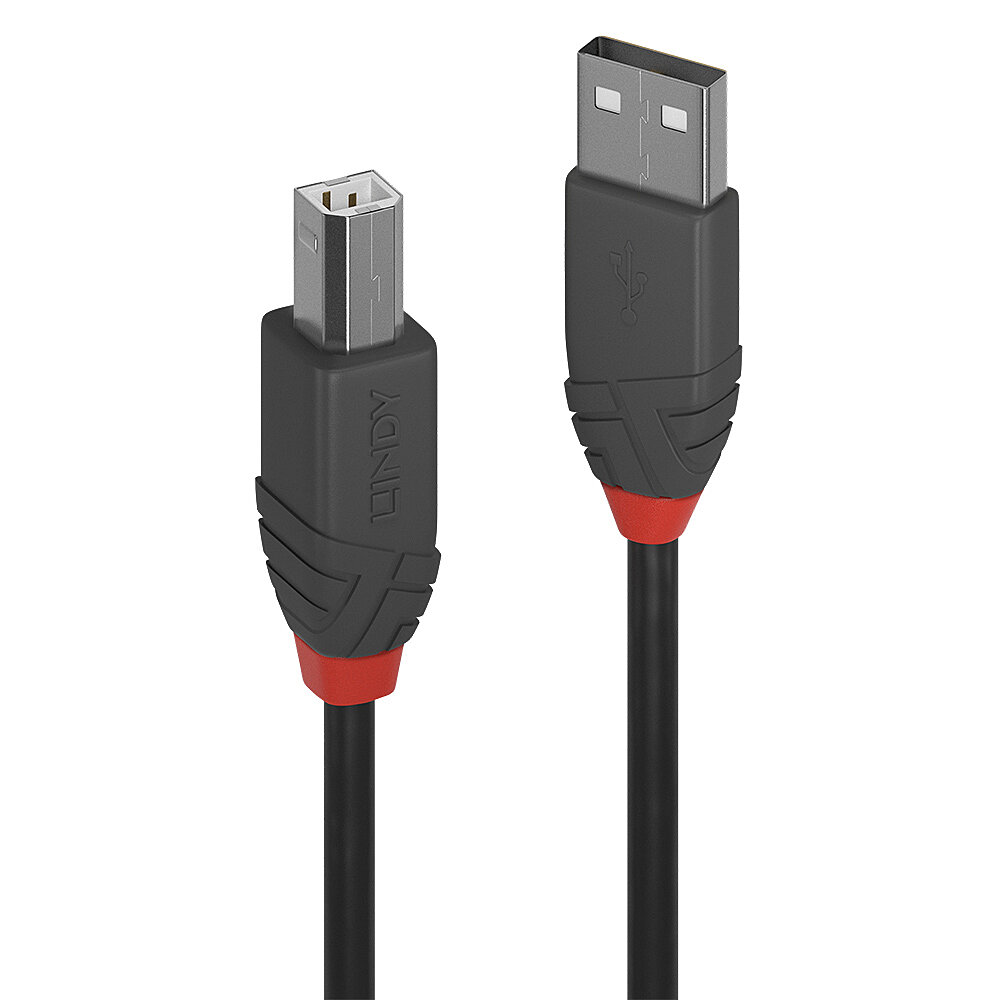 Câble USB 2.0 Type A vers B, Anthra Line, 0.2m