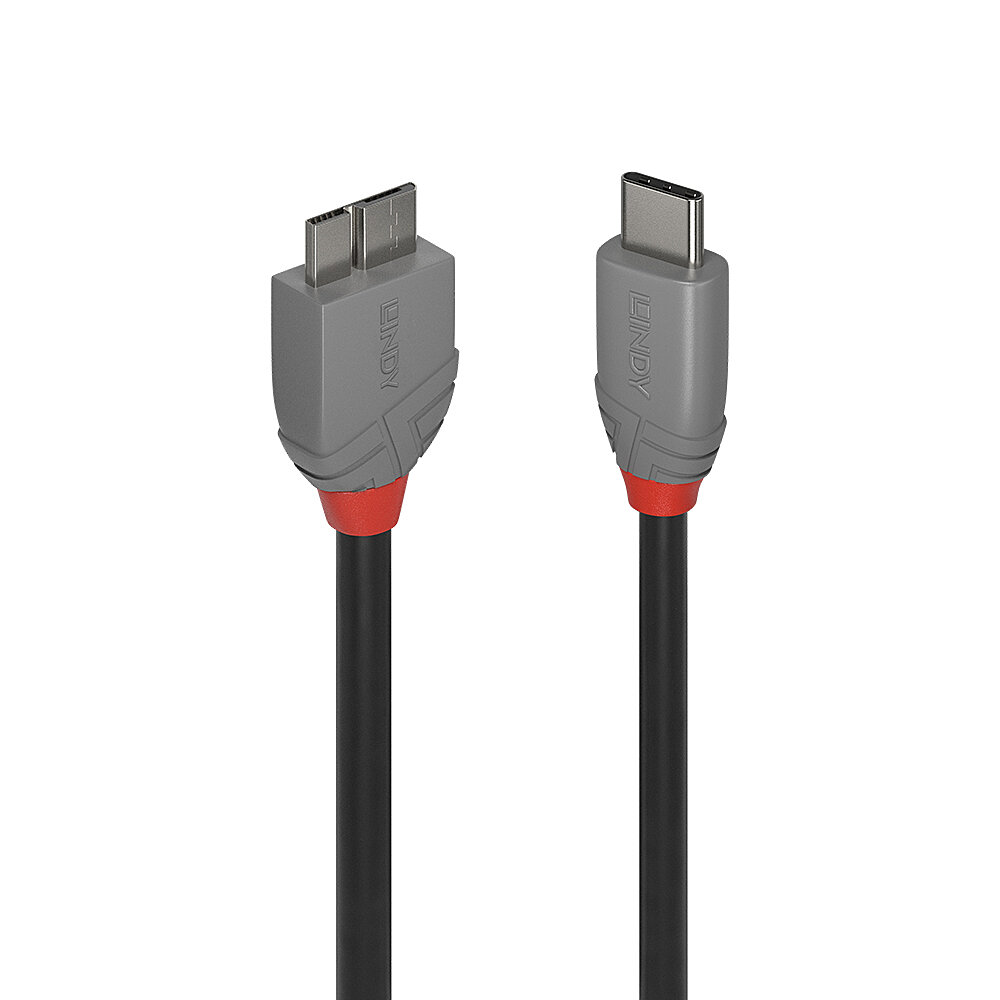 Câble USB 3.2 Type C vers Micro-B Cable, 5Gbit/s, Anthra Line, 0.5m