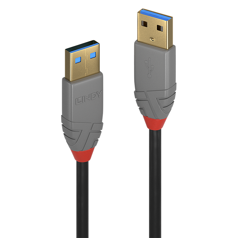 Câble USB 3.2 type A vers A, 5Gbit/s, Anthra Line, 5m