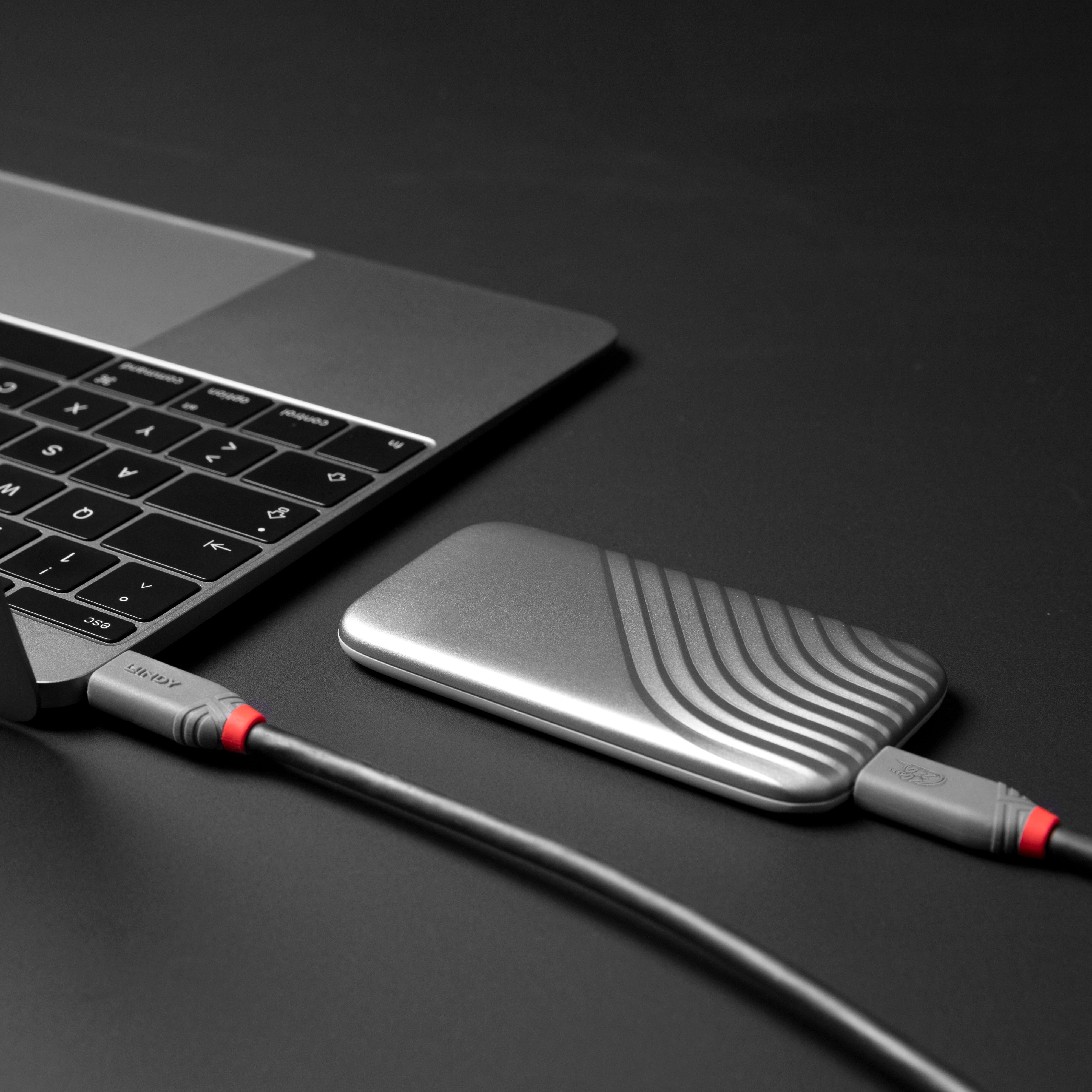 0.8m USB4 Typ C Kabel, 40Gbit/s, 240W PD, Anthra Line