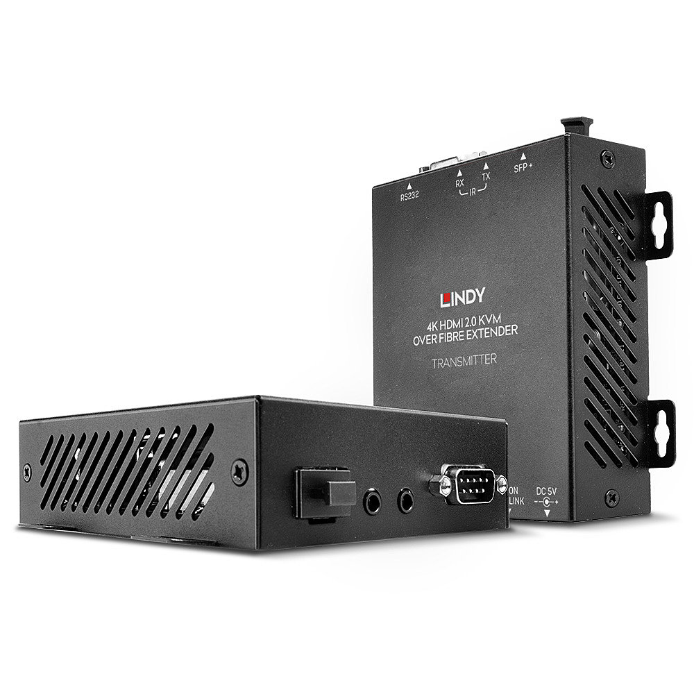 LINDY 300m Fibre Optic HDMI 18G & USB KVM Extender - transmetteur et rcepteur - rallonge cran-clavier-souris/USB